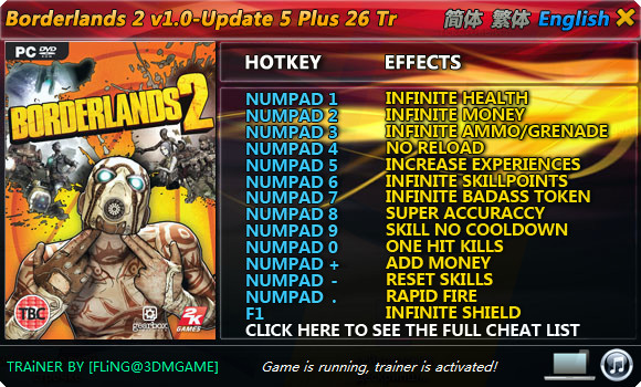 бордерлендс 2 трейнер