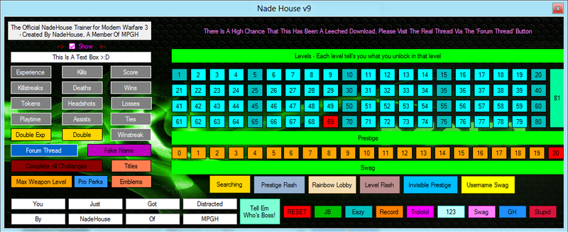 Чит для call of duty lvlhack NadeHouse 9